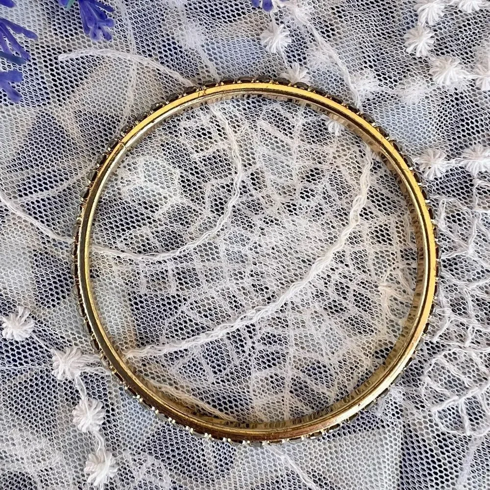 Cute Gold Rhinestone Bangle
